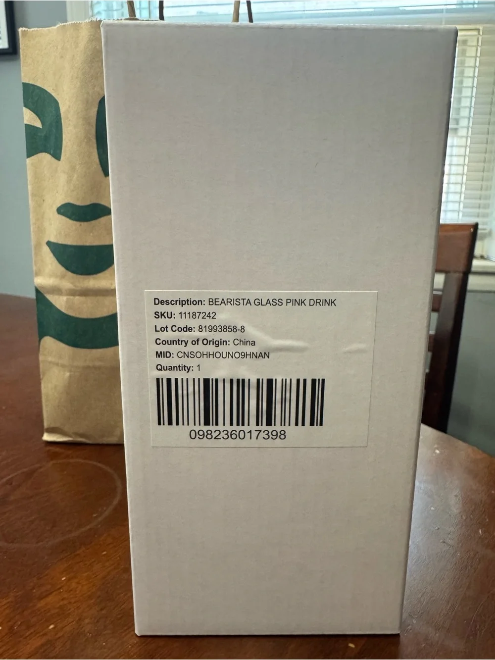 Starbucks Clear Bear Tumbler with Pink Straw, Pink Hat & Strawberry Topper